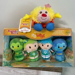 Itty Bittys RAINBOW BRITE Lucky Patty O'Green Buddy Blue Champ Plush Toy Set